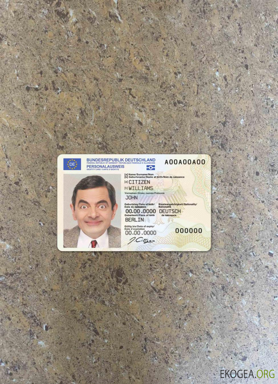 Modèle d'identité d'Allemagne (2021 – présent) photolook AVANT